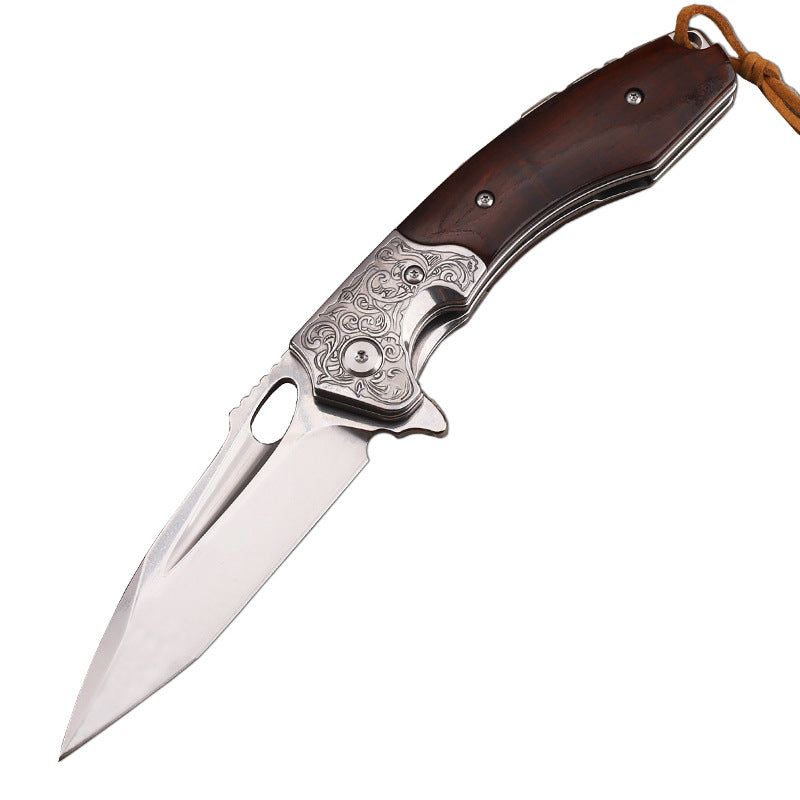 High-carbon steel M390 Damascus steel outdoor folding knife, survival knife for the outdoors