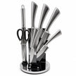 Unique Life 7 Pieces Premium Stainless Steel Kitchen Knife Set with Rotating Stand - Professional Forged Cutlery for Modern Home Cooking