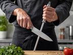 Unique Life 7 Pieces Premium Stainless Steel Kitchen Knife Set with Rotating Stand - Professional Forged Cutlery for Modern Home Cooking