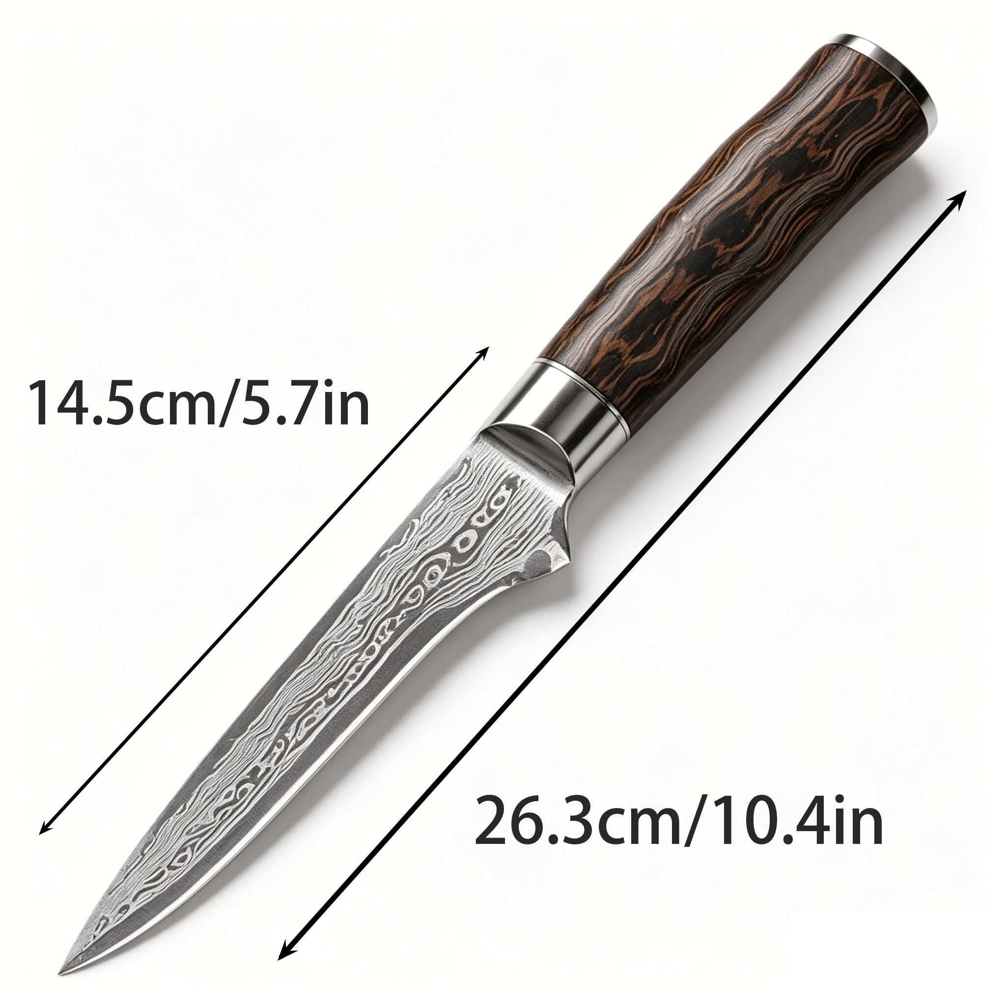 6 Inch 67-Layer Damascus Steel Boning Knife, Ergonomic Pattern Wood Handle, Professional Flexible Fillet Knife for Meat Deboning & Trimming Secondary image
