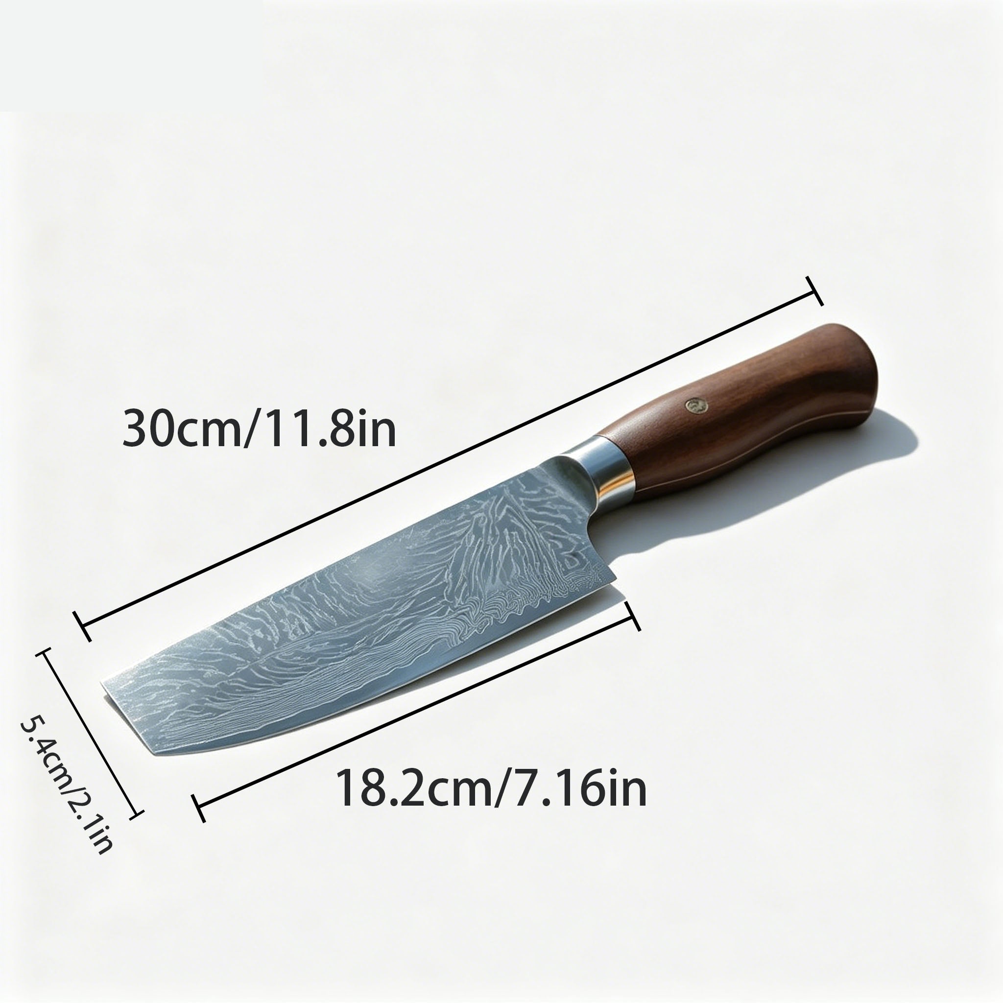 7 Inch Authentic 67-Layer Damascus Steel Nakiri Knife with Solid Ebony Wood Handle Secondary image
