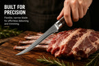 6 Inch 67-Layer Damascus Steel Boning Knife, Ergonomic Pattern Wood Handle, Professional Flexible Fillet Knife for Meat Deboning & Trimming