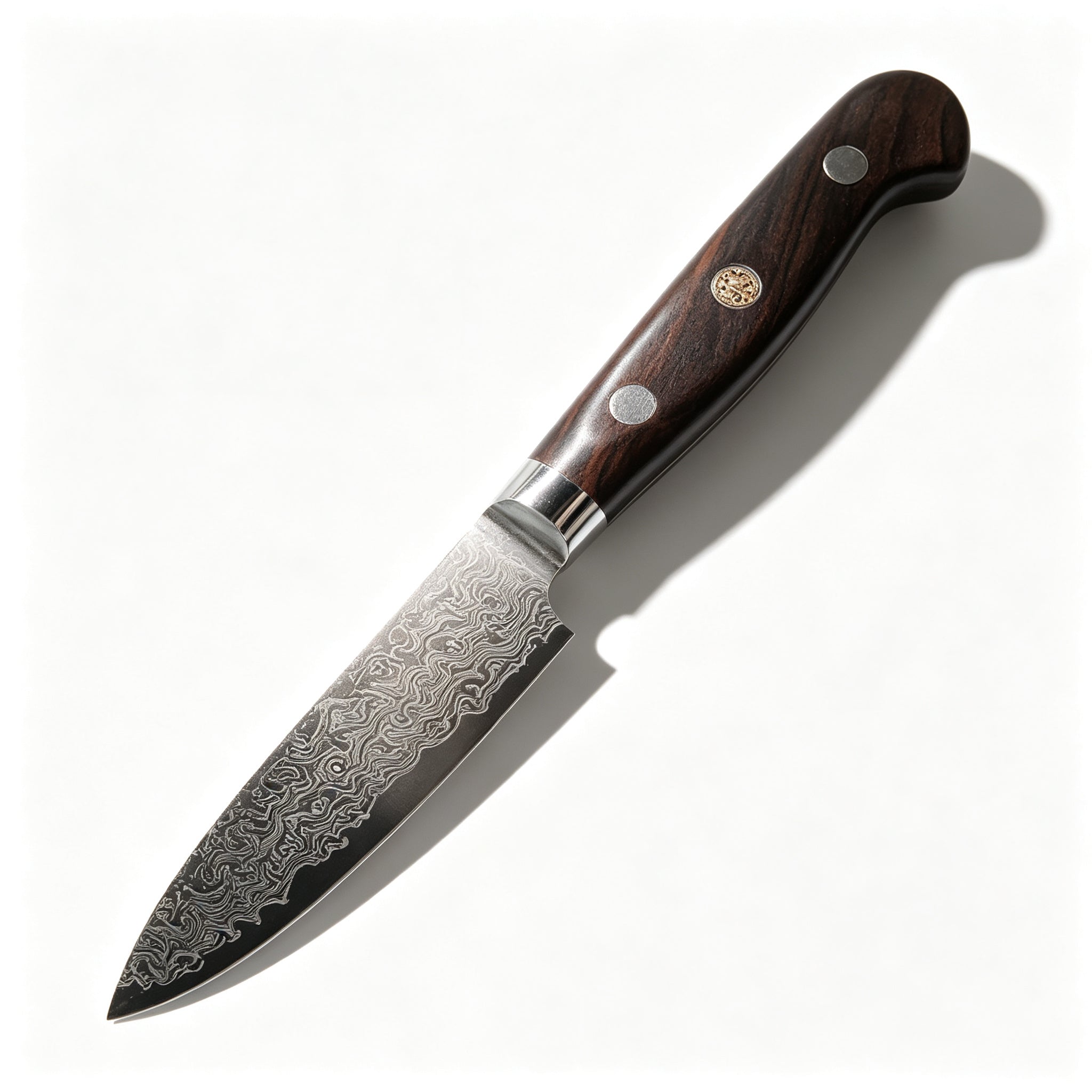 5 Inch 67-Layer Damascus Multipurpose Utility Paring Knife, Ergonomic Color-Stained Hardwood Handle