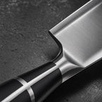 8 Pieces Premium Stainless Steel Kitchen Knife Set | 360° Rotating Acrylic Knife Block Complete Cutlery Collection