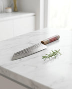 8.7 Inch 9Cr18 Damascus Steel Kiritsuke Chef Knife, Octagonal Spliced Stabilized Wood Handle, All-Purpose Premium Kitchen Knife