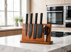 5 Pieces Black Coated 4Cr13 Stainless Steel Kitchen Knife Set