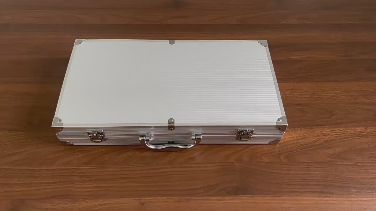 38-Piece Stainless Steel BBQ Tool Set with Aluminum Case