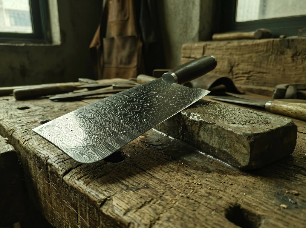 67-Layer 9Cr18 Damascus Chinese Cleaver Knife