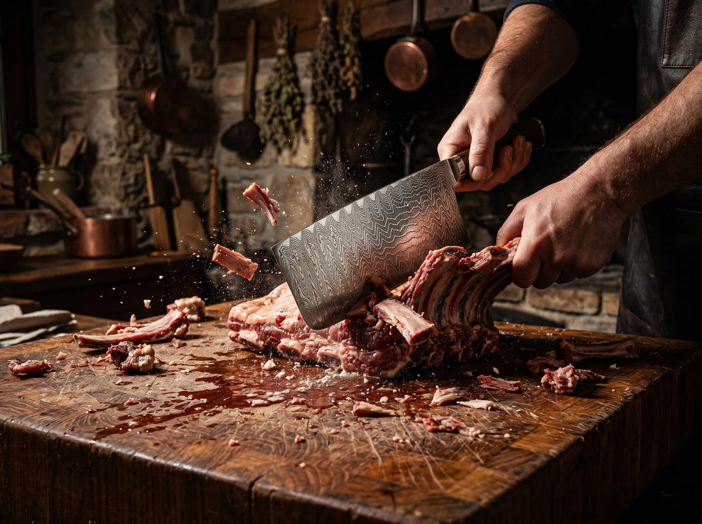 67-Layer 9Cr18 Damascus Chinese Cleaver Knife