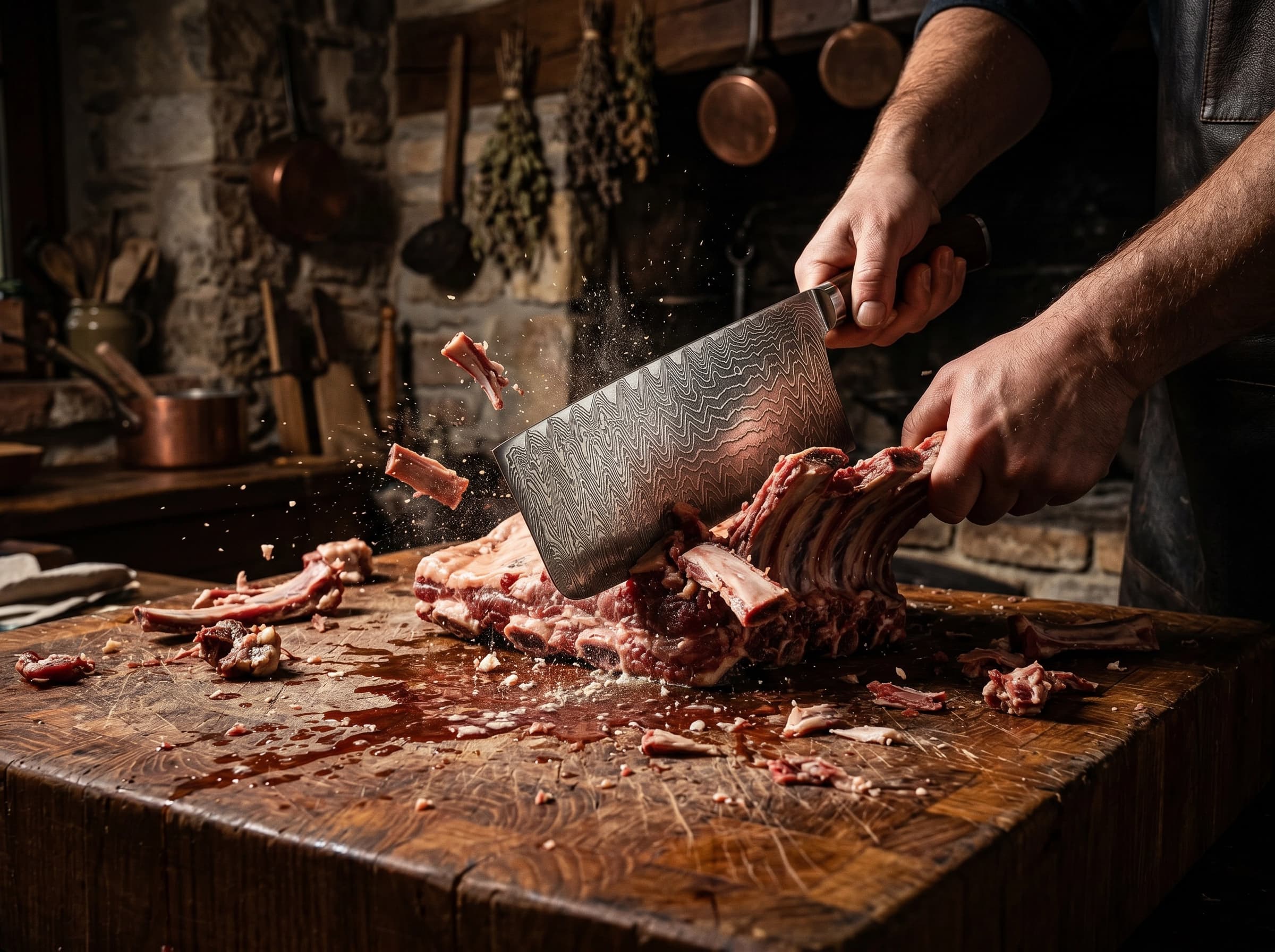 67-Layer 9Cr18 Damascus Chinese Cleaver Knife