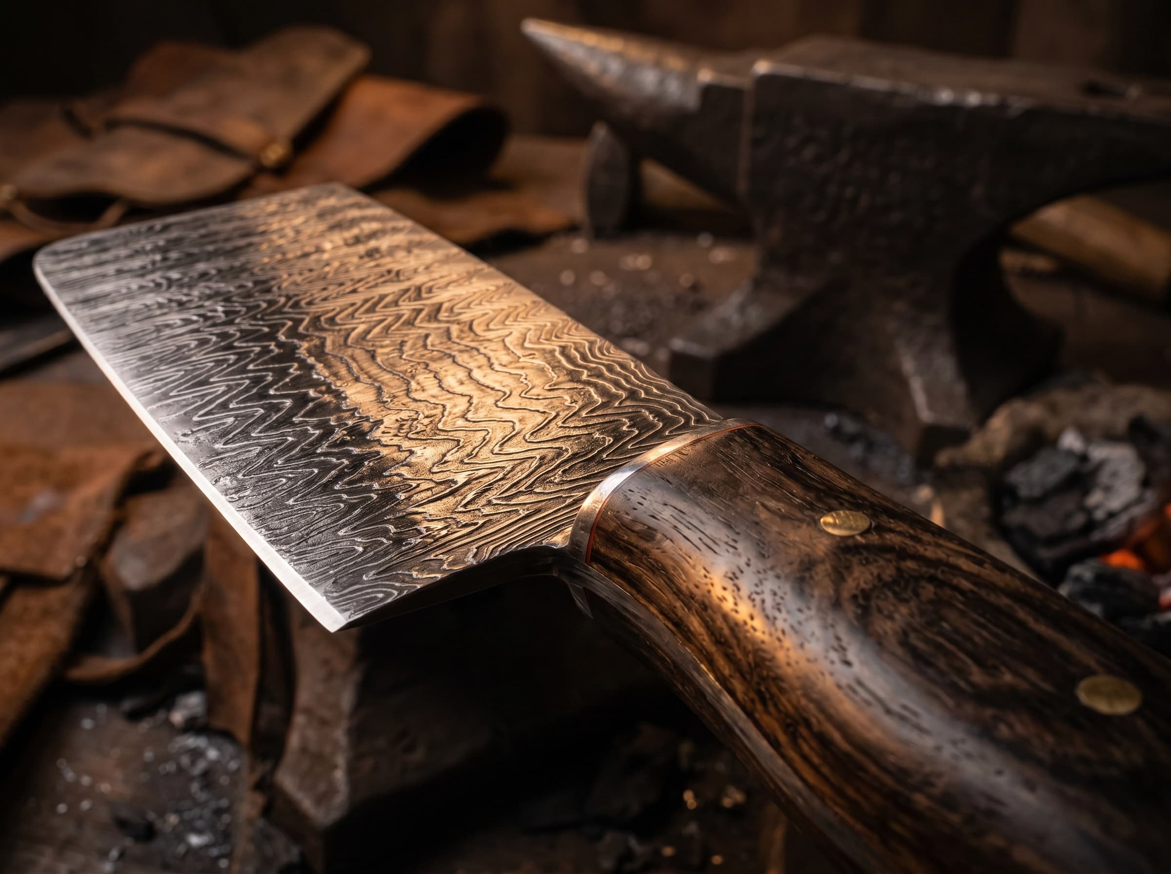 67-Layer 9Cr18 Damascus Chinese Cleaver Knife