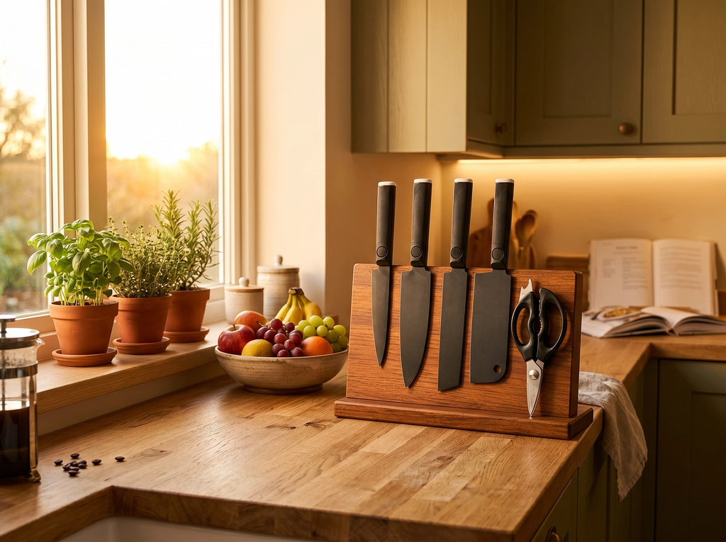 5 Pieces Black Coated 4Cr13 Stainless Steel Kitchen Knife Set